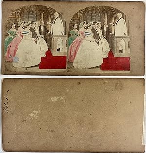 Un mariage, Vintage albumen print, ca.1860, stéréo