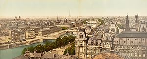 Paris. vue panoramique des sept ponts.