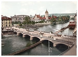 Schweiz, Zürich, Bahnhofbrücke und Landesmuseum