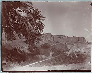 Maghreb, Ville fortifiée, à identifier, Vintage citrate print, ca.1900