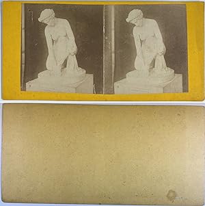 Sculpture classique, Vintage albumen print, ca.1870, Stéréo