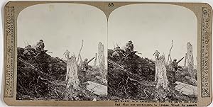 Guerre 1914/18, Soldats à l'assaut à Trônes Wood, Vintage print, 1916, Stéréo