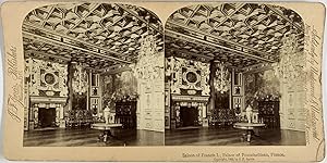Jarvis, France, Fontainebleau, stereo, Salon de François Ier, 1889
