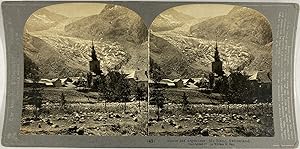 William H. Rau, Switzerland, Glacier d'Argentière, stereo, 1900