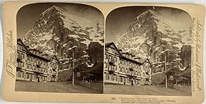 Underwood, Switzerland, The Stupendous Eiger, Whittier quote, stereo, 1898