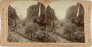 B.L. Singley, Switzerland, Lauterbrunnen Valley, stereo, 1901