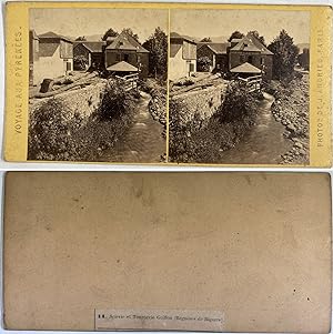 Seller image for Pyrnes, Bagnres de Bigorre, Scierie et Tournerie Goiffon, Vintage albumen print, ca.1880, stro for sale by photovintagefrance