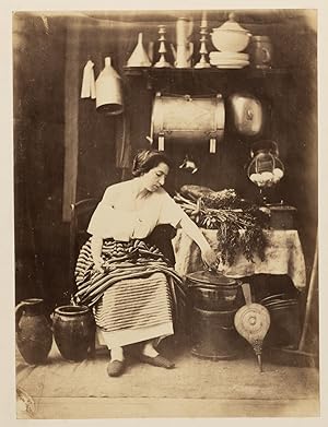 Image du vendeur pour Moulin, scne de genre, femme dans la cuisine mis en vente par photovintagefrance