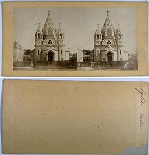 Église russe, Vintage albumen print, ca.1880, Stéréo