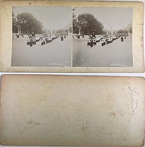 Lourdes, Procession religieuse, Vintage silver print, ca.1910, Stéréo