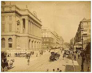 France, Marseille, Perspective de la Bourse et de la Rue Canebière