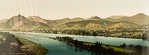 Rhein. Panorama vom Siebengebirge vom Rolandsbogen gesehen