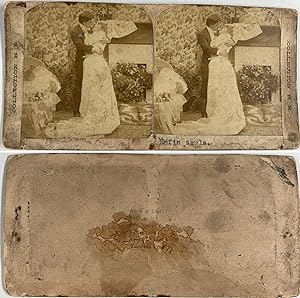 Les Mariées Enfin Seuls, Vintage albumen print, ca.1870, Stéréo