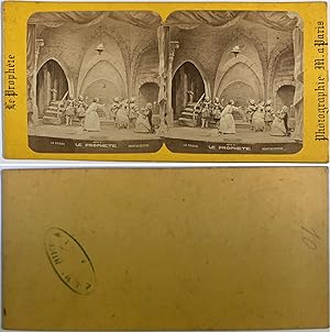 Théâtre, Acte V: Le Prophète, la Prison et la mort de Berthe, Vintage albumen print, ca.1860, Stéréo