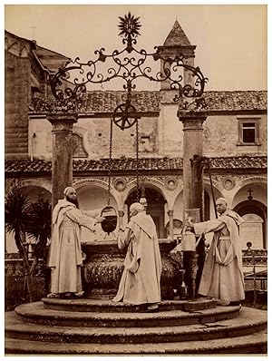 Italie, Firenze, Certosa, Pozzo con frati