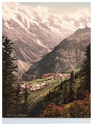Schweiz, Berner Oberland, Mürren. Generalansicht