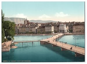 Suisse, Lac Léman, Genève, Pont des Bergues