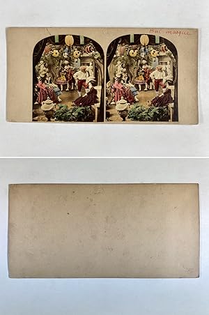 Un bal masqué, Vintage albumen print, ca.1860, Stéréo