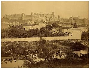 France, Carcassonne, la Cité, vue prise au Nord-Ouest