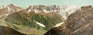 Chamonix et le massif du Mont-Blanc pris du Brévent
