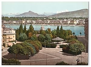 Suisse, Lac Léman, Genève, Place des alpes