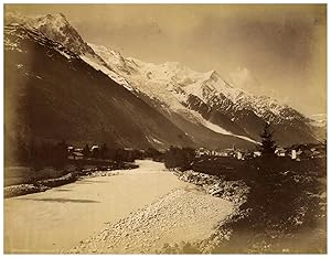 France, Chamonix, l'Arve et le Mont-Blanc