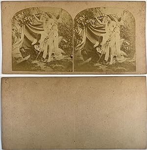 Muse, Vintage albumen print, ca.1860, Stéréo