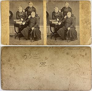 Magistrats, Vintage albumen print, ca.1870, Stéréo