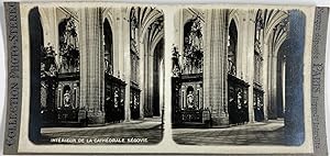 Espagne, Segovia (Ségovie), Intérieur de la Cathédrale, Vintage silver print, ca.1900, Stéréo