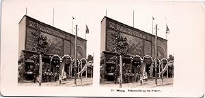 Autriche, Vienne (Wien), Affiches au Prater, Vintage print, ca.1900, Stéréo