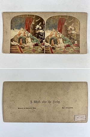 Famille fatiguée après un Derby, Vintage albumen print, ca.1860, Stéréo