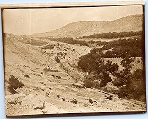 Maroc,Souk El Had Mramer, Vue du paysage, Vintage citrate print, 1915
