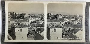 Espagne, Segovia (Ségovie), vue générale vers San-Clémente, Vintage silver print, ca.1900, Stéréo