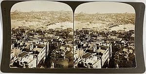 Constantinople, Istanbul,, Panorama, Vintage print, ca.1900, Stéréo