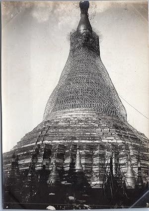Burma, Rangoon, Pagoda, Central Dome, vintage silver print, ca.1910