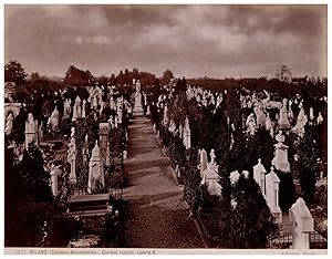 Italie, Milano, Cimitero Monumentale, Giardini rialzati, riparto B, Ed. Brogi