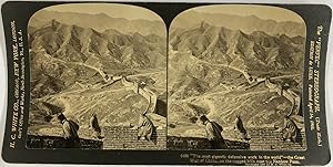 White, China, The Great Wall, stereo, 1907