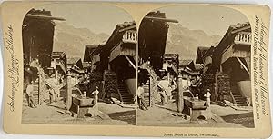 Strohmeyer & Wyman, Switzerland, Berne, Street Scene, stereo, ca.1900