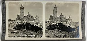 Espagne, Segovia (Ségovie), la Cathédrale, Vintage silver print, ca.1900, Stéréo