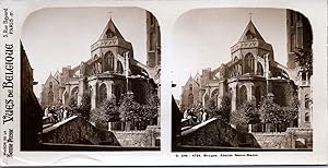 Belgique, Bruges, Notre-Dame, Abside, Vintage print, ca.1910, Stéréo