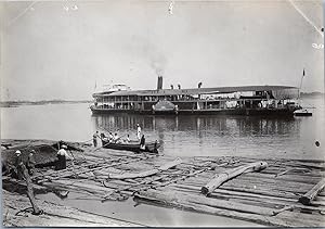 Seller image for Burma, Irrawaddy Flotilla Company, Boat, vintage silver print, ca.1910 for sale by photovintagefrance