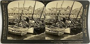 White, Spain, Malaga, Harbor, stereo, 1908