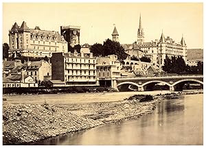 France, Pau, vue générale sur le Gave