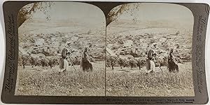 Palestine, Bethany, Vintage print, ca.1880, Stéréo
