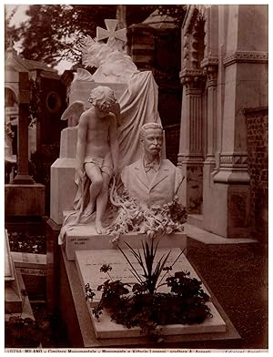 Italie, Milano, Cimitero Monumentale, Monumento a Vittorio Longoni, Scultore A. Argenti