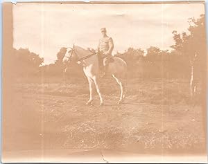 Maroc, Grand Aguedal, homme sur son cheval, Vintage citrate print, 1916