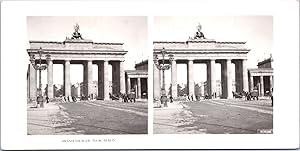 Bild des Verkufers fr Allemagne, Berlin, Porte de Brandebourg, Vintage print, ca.1900, Stro zum Verkauf von photovintagefrance