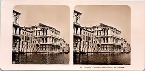 Italie, Venise, Palazzo Gussoni Grimani, Vintage print, ca.1900, Stéréo