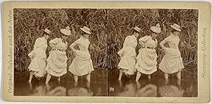 Stereoscopic Collection, Genre Scene, Women in water, stereo, ca.1900