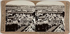 Palestine, Panorama de Jérusalem, Vintage print, ca.1880, Stéréo